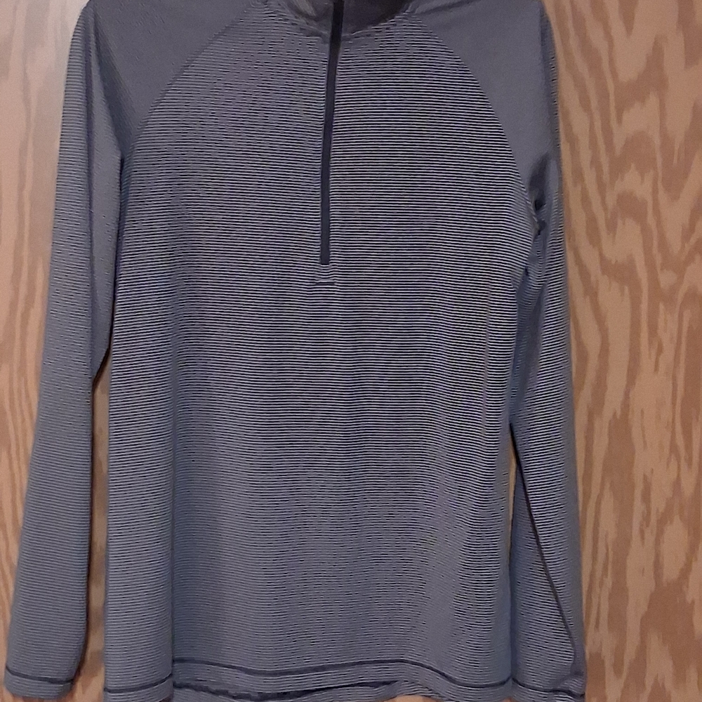 Under Armour Blue and White Striped Top